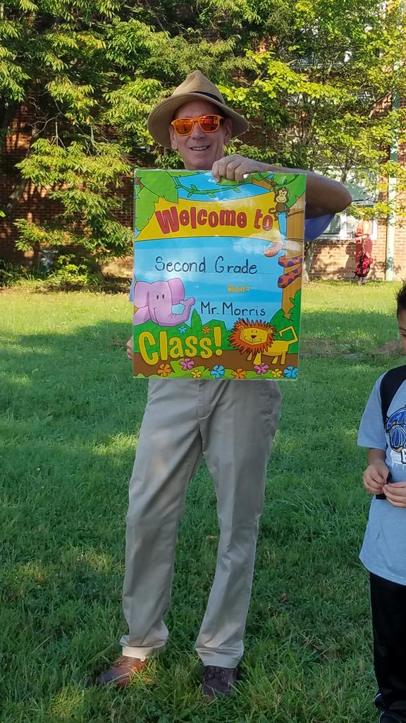 OESReading's tweet image. Have a great first day Mr. Morris! We can't wait to watch your readers grow and bloom!#OdentonESAACPS