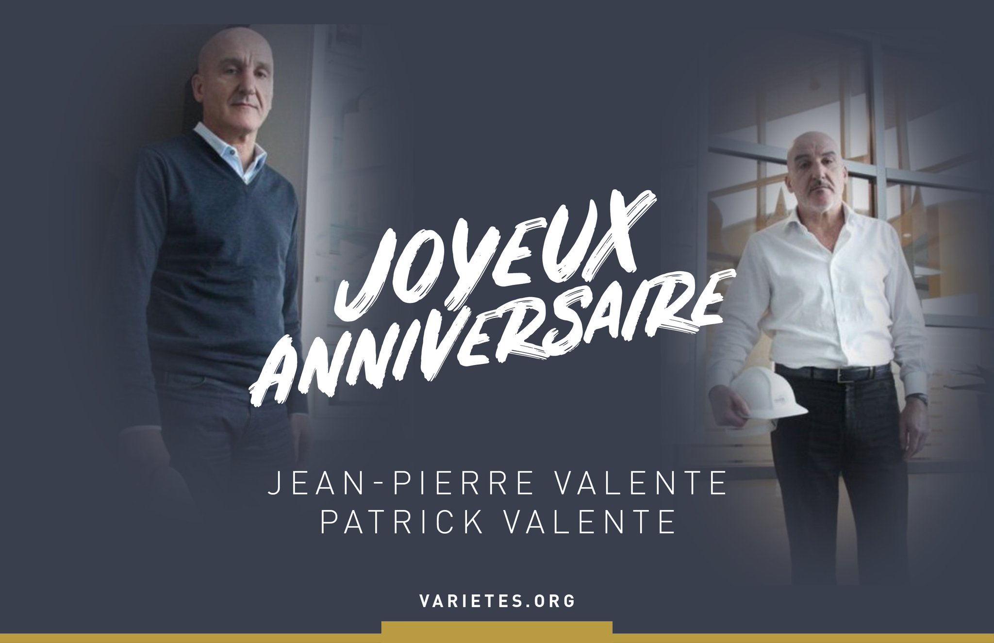 Varietes C F Joyeux Anniversaire Aux Freres Valente Jean Pierre Et Patrick Socateb Qui Fetent Aujourd Hui Leurs 59 Ans Varietes C F Joyeux Anniversaire Aux Freres Valente Jean Pierre Et Patrick Socateb Qui Fetent Aujourd Hui Leurs 59 Ans