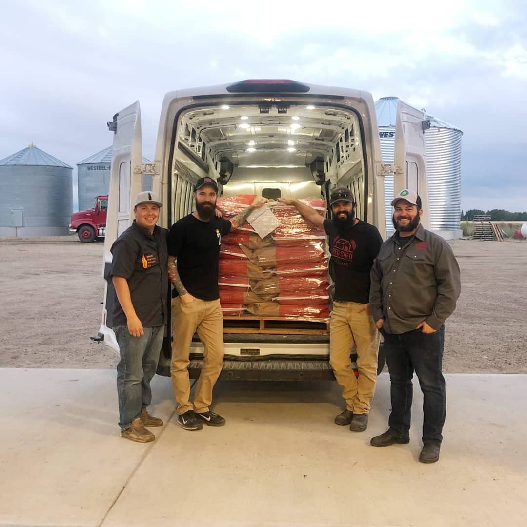 origintaproom's tweet photo. Had a great time @redshedmalting and picked up a pallet of malted #wheat which we will use in our best selling beer, our Kolsch! Use Alberta malts and support local farmers!
#supportlocal #Albertamalt #tracable #craftmalt #farmerforward https://t.co/sLIDHW9rX8