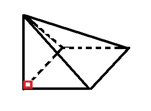 leticiavns's tweet photo. um solido com apenas um triangulo reto em um dos lados, como na figura a seguir, pode ser considerado uma piramide? qual a formula parar descobrir sua área e volume? #proenemaovivo https://t.co/VzeusNqbi7
