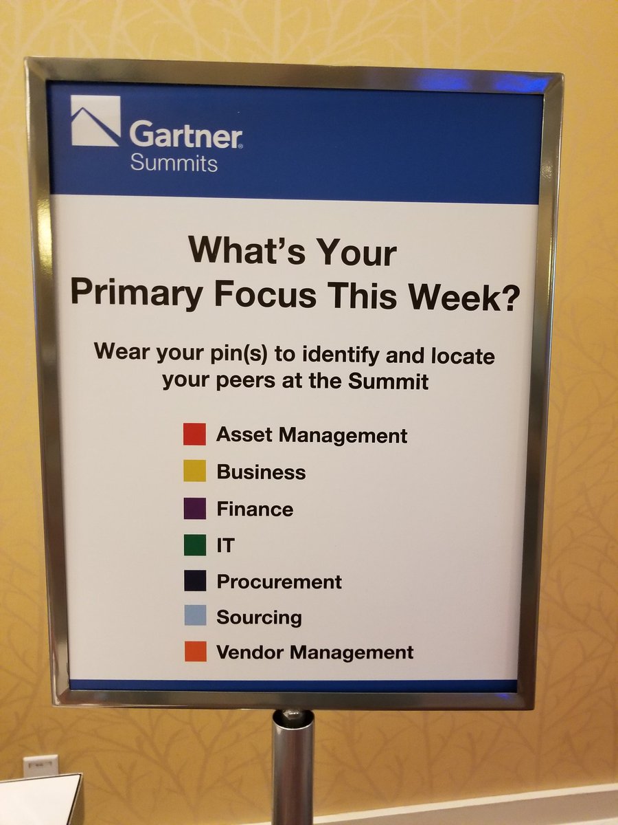 easheehy's tweet photo. Welcome to #gartneritsv make sure to pick up your pin with what your focusing on this week to help networl with your peers! https://t.co/4KTxDFpY7J