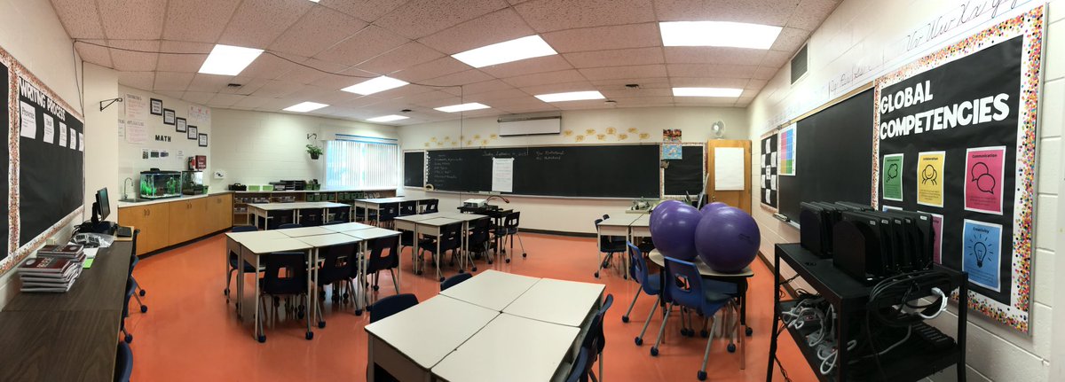 MrsYMulholland's tweet photo. Finally had a chance to post after a very busy but even more exciting #TDSBFirstDay! This was Room 204 at 8:30am. Here’s to the adventures we’ll have in 2018-2019.

@tdsb @tdsbEdChat @LC2_TDSB @TDSB_MacMillan https://t.co/X3eGB8MG7Z