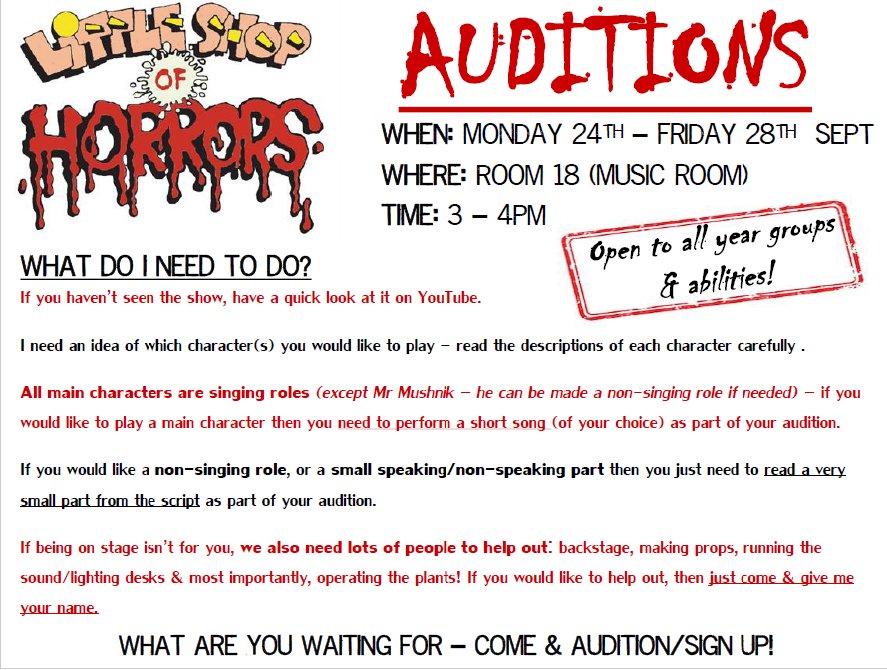 ASCC_PArts's tweet image. Coming soon to ASCC!!!! #LittleShopOfHorrors #AuditionTime