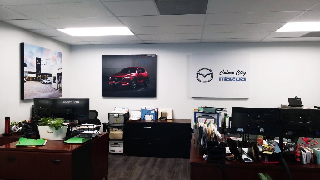 These are some really cool custom printed panels we built and installed for this car dealership.
#acoustic #sound #treatment #panels #absorption #mazda #volvo #office #room #music #production