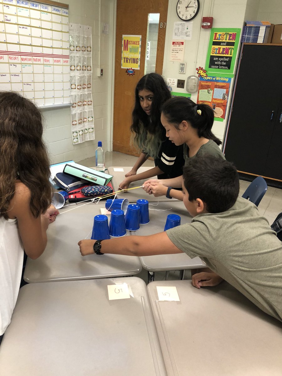 j_otiniano's tweet image. Ms. Rovito and Mrs. Otiniano’s period 7 English 6 getting to know and work together to have a great year! #towerchallenge #english6 #BackToSchool @CresskillMSHS @teacherRovito