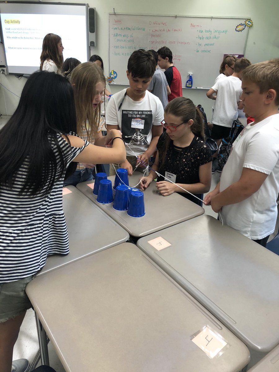j_otiniano's tweet image. Ms. Rovito and Mrs. Otiniano’s period 7 English 6 getting to know and work together to have a great year! #towerchallenge #english6 #BackToSchool @CresskillMSHS @teacherRovito