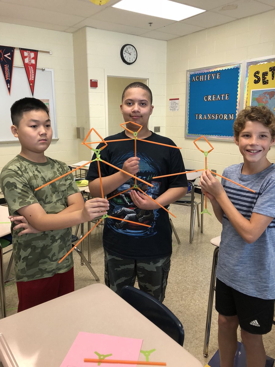 gwen_everett's tweet image. My 7th Gr Ss @CatonsvilleMS create one representation of our new A.C.T. goals, using Strawbees.  Celebrate others’ successes!  Help those in need!  Get to class on time!  (see clock)
#ActCreateTransform
#CMSMakes