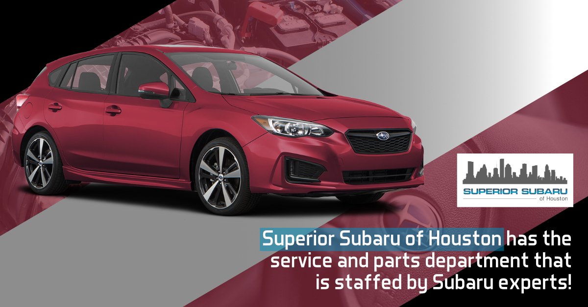 Subaru_Houston's tweet photo. Superior Subaru of Houston has the service and parts department that is staffed by Subaru experts! Experience the Superior car care difference! https://t.co/eIs6DEexVn

#NewCar #superiorsubaruofhouston #vehicles #CarShowroom #Subaru #CarDealer #Financing #UsedCar #Houston https://t.co/meHS3ovVNP
