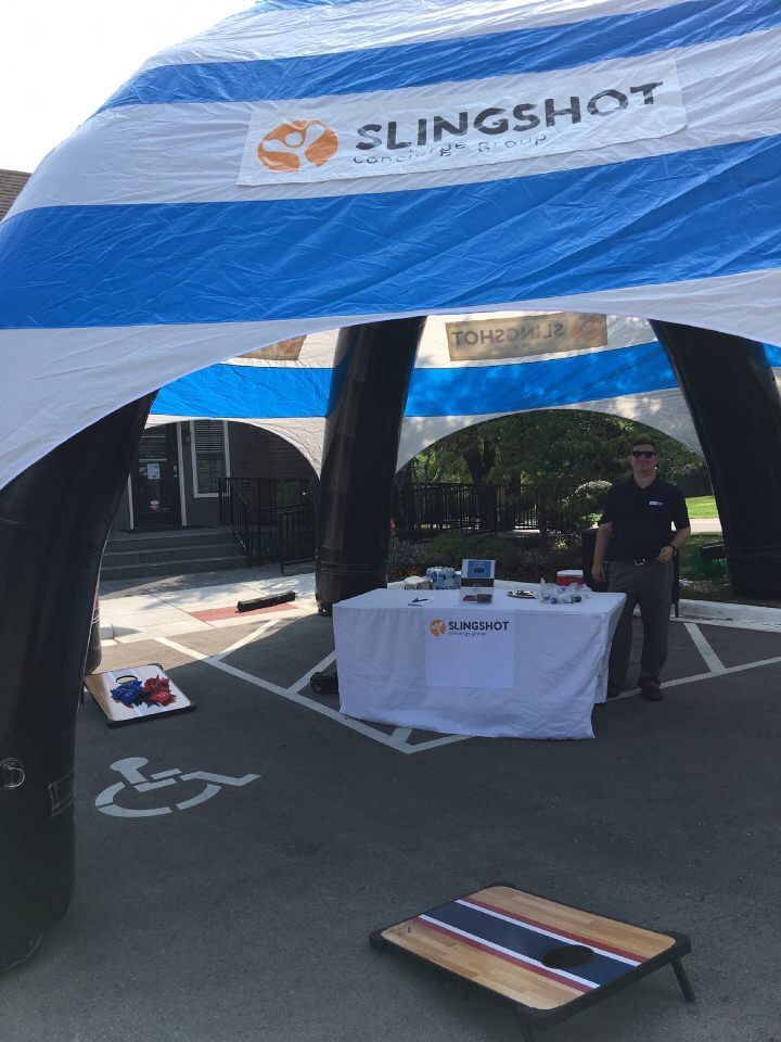 We like to party! We had a blast at our Tailgate tent events this past weekend, if you see the big tent at your property be sure to come join the fun! #slingtent #slingshot #apartments #naa #att #tailgate