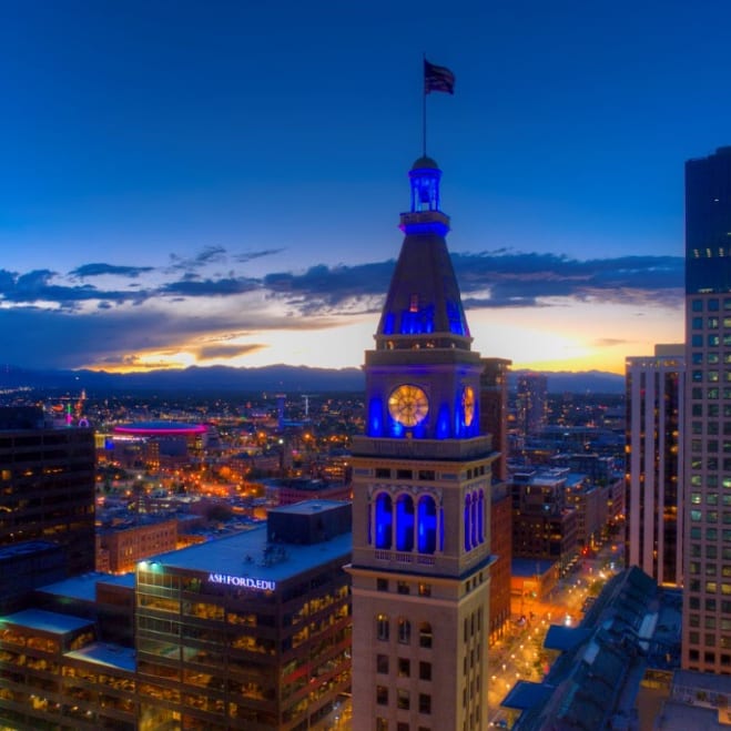 PFFORG's tweet photo. Three buildings have gone blue for PF Awareness Month so far. Thank you for participating in #BlueUp4PF!
 
✅ Helmsley Building in New York City on September 1
✅ @USBankTower in Los Angeles on September 1
✅ Daniels &amp; Fisher Clock Tower in Denver on September 1-3 https://t.co/GZ1aBTZ6t3