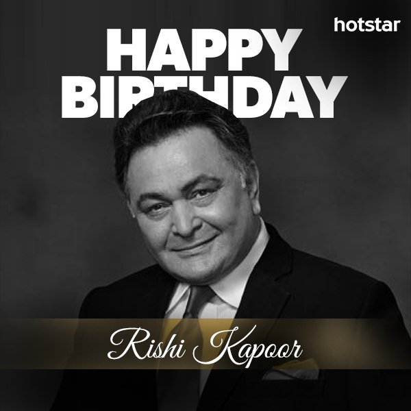 Here\s wishing Rishi Kapoor a very Happy Birthday!  