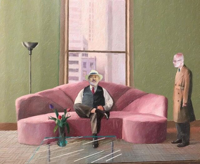 Iran_Style's tweet photo. #DavidHockney meets #Ebi & #Ghomayshi via #TheTehranTimes. #WhereAreMyPeanuts #art #IranArt #lifestyle #culture #music https://t.co/N8P7wsRxsV