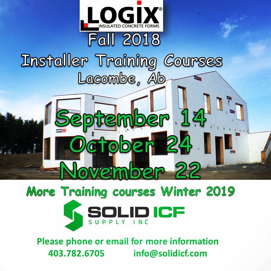 Summer is coming to an end. If you are interested in learning more about the thermal benefits that Insulated Concrete Forms provide (ICF) please talk to us about attending basic training. #Logix #ICF #LogixICF #SolidICF