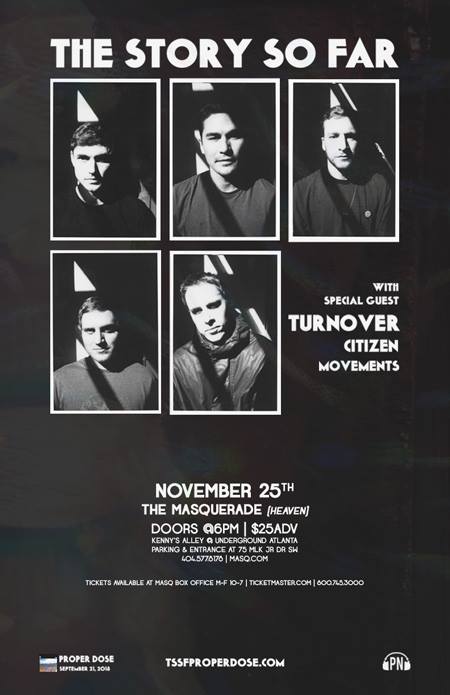 <a href="/thestorysofarca/">The Story So Far</a>'s show w/ <a href="/turnoverva/">Turnover</a> <a href="/CitizenMi/">CITIZEN</a> and <a href="/movementsCA/">Movements</a> ALREADY sold out the first level of Heaven but we opened the balcony to make room for more tickets! Get yours before the show COMPLETELY sells out! You do not want to miss this 👀 masq.in/2wG9qbi