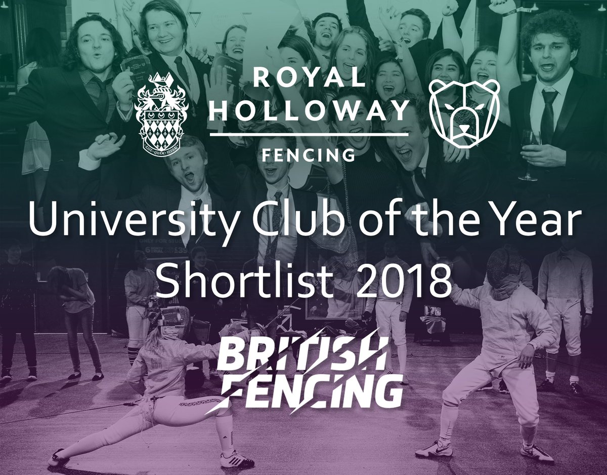 RH_Fencing's tweet image. We are delighted to announce that we have been shortlisted for British Fencing's University Club of the Year award for 2018!

The awards dinner is this Saturday, so everyone keep your fingers crossed for ROYAL HOLLOWAY FENCING CLUB.

#BringOnTheBlades #RHULSport