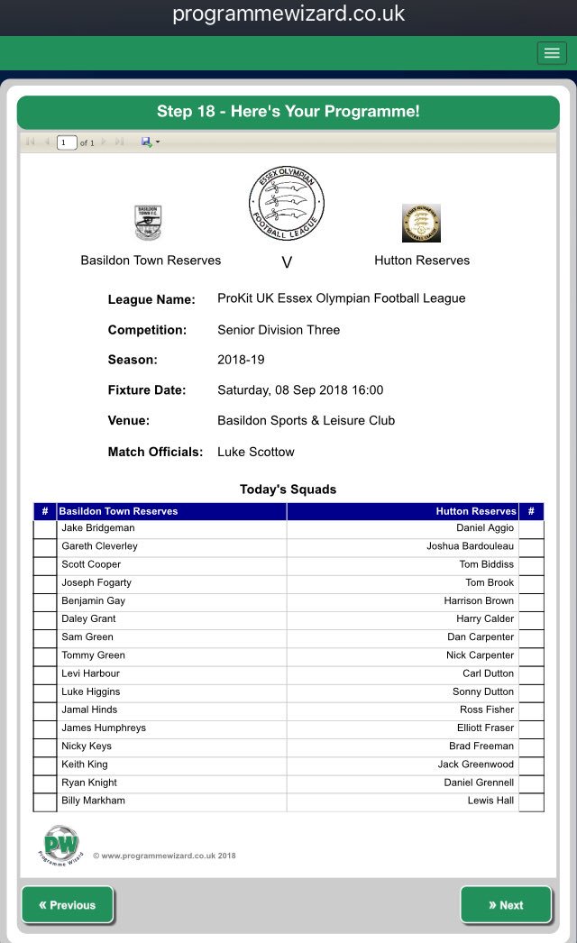 ProgrammeWizard's tweet image. New Team Sheet Template added 👍🏼