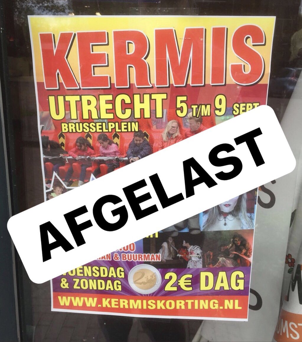 Op een paar plekken rondom Leidsche Rijn hangen kermisposters. LET OP: er is deze week geen kermis op het Brusselplein. Alle winkels en horeca van het stadscentrum zijn uiteraard wel voor je geopend, zeven dagen in de week.