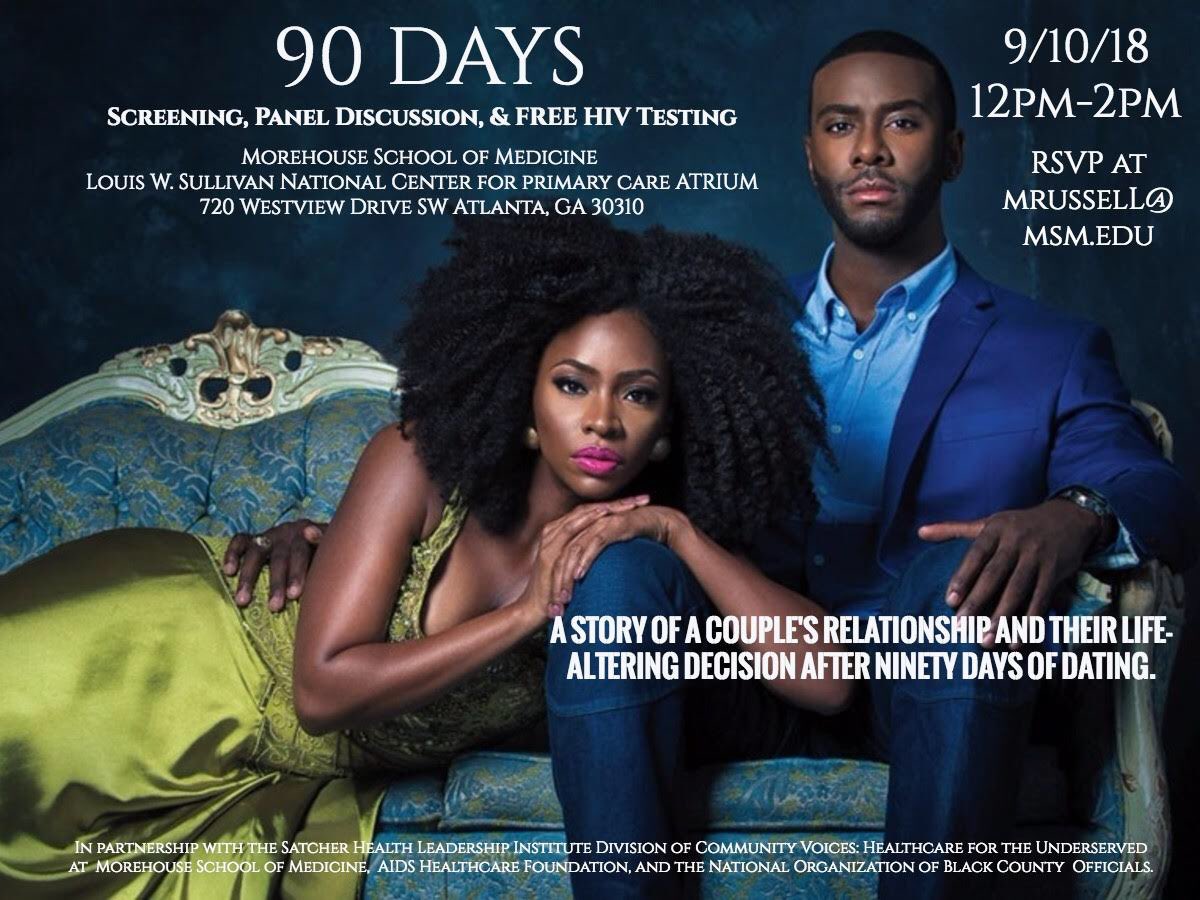 Join us next week on 9/10 for the film screening of “90 Days” ft. @TeyonahParris. Free HIV testing, lunch, and a panel discussion with @CVatMSM and @AIDSHealthcare . Check out the trailer here: vimeo.com/193563311?ref=…