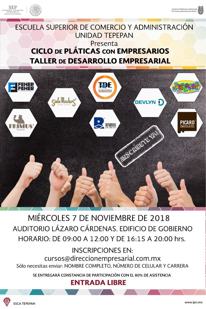 LRCEscaTepepan's tweet photo. Asiste a este gran evento. "Ciclo de Pláticas en Empresarios Taller de Desarrollo Empresarial"
#TodosSomosLRC https://t.co/VWRq0EKDWL