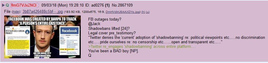 76) URGENT: We take a break from our historical forensic research to bring you BREAKING NEWS.Is [NP] Nick Pickles? Is Nick Pickles REALLY part of the  #Payseur Family?Why would  #QAnon speak driectly to "bad boy" [NP], and not to the purported CEO of Facebook?Is MZ a Puppet?