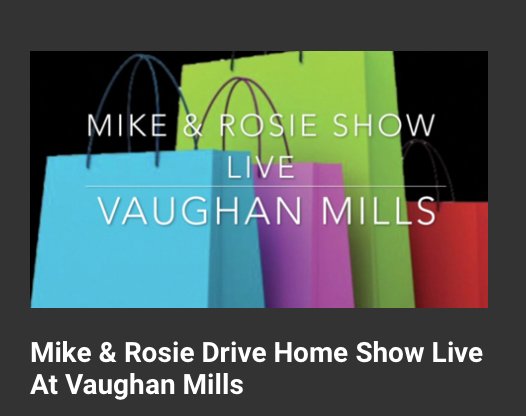 Here’s a quick montage of The Mike &amp; Rosie Drive Home Show love at Vaughan Mills last week. Such fun!ow.ly/JWwl30lGfEu <a href="/vaughan_mills/">Vaughan Mills</a> <a href="/MikeRosieShow/">Mike & Rosie Show we love u say it back</a> <a href="/1059TheRegion/">105.9 The Region</a>