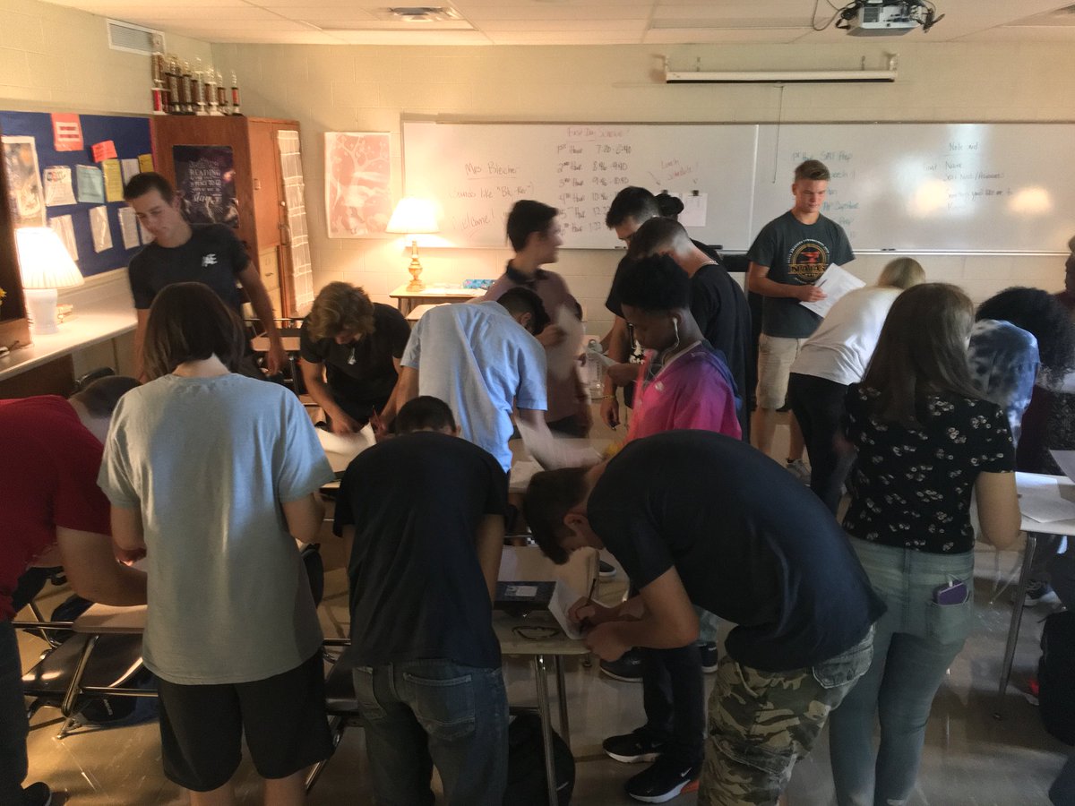 GB_Bleicher's tweet photo. An oldie but a goodie! Signature Swap icebreaker &amp; gateway to storytelling! #gbhsbestfirstday https://t.co/dfF9It5ePb