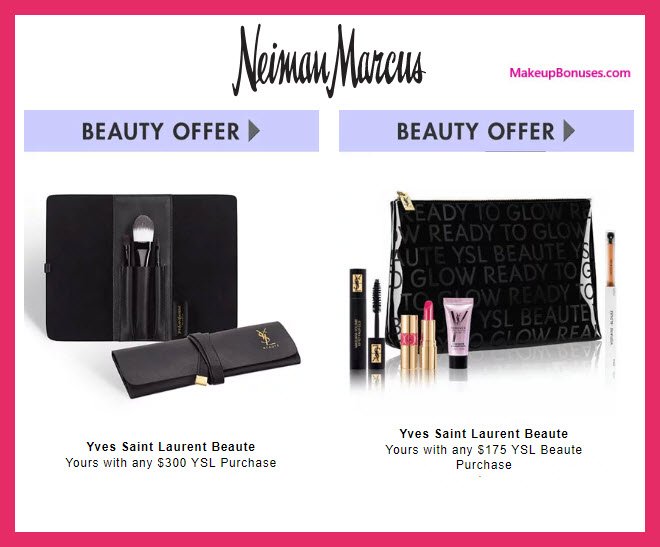 Gift with Purchase: Yves Saint Laurent's cosmetics bag