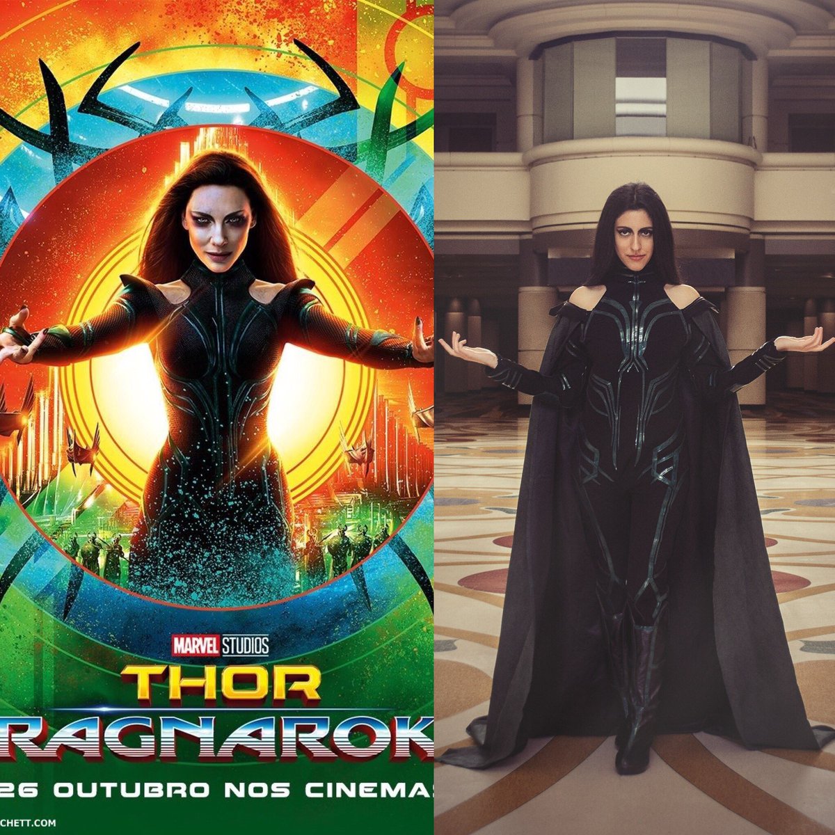 I was nominated for the #sidebysidecosplay challenge. I decided to go with one of my current top favorite cosplays, Hela. 
#cosplay #hela #marvel #thorragnarok