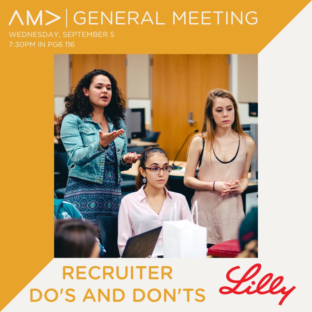 AMAFIU's tweet photo. The FIU Business Career Fair 👔 is in a few weeks, and what better way to feel prepared than to come to our general meeting this Wednesday! Eli Lilly will be sharing their #AMAzing tips 📝 on what recruiters look out for. See you there! #AMAFIU #FIUBusiness https://t.co/gUxpCzKrmO