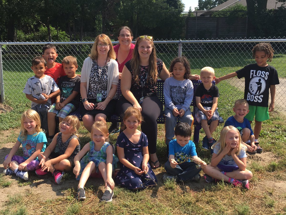 GEDSB's tweet photo. 'The big boss is here, Principal Casey's boss' out of the mouths of babes, Director Blancher visits @lan_lions #FirstDayGEDSB https://t.co/jz5boFAgu6