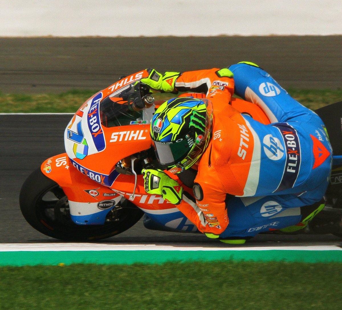 41waynepearson's tweet image. A couple of Moto2 shots from Silverstone before the weather turned @7balda @PeccoBagnaia captured through the Brooklands wire fencing.