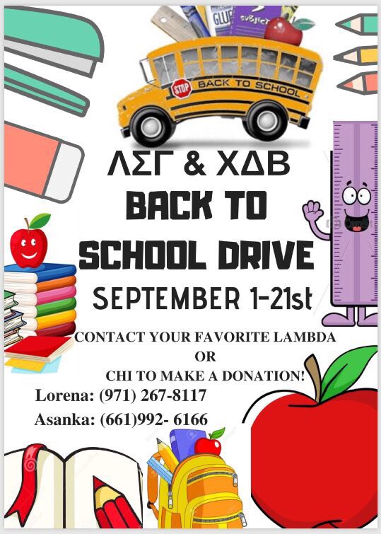 fresnostatelsg's tweet photo. The lovely ladies of ΛΣΓ & the gentlemen of XΔB will be collecting school supplies & donating them to Kirk Elementary School. “Life is about using the whole box of crayons, but what if you don’t have crayons?” #Gotcrayons? DONATE them. 🖍 contact your fav LSG or Chi 🎒 https://t.co/k1pdfnQyrl