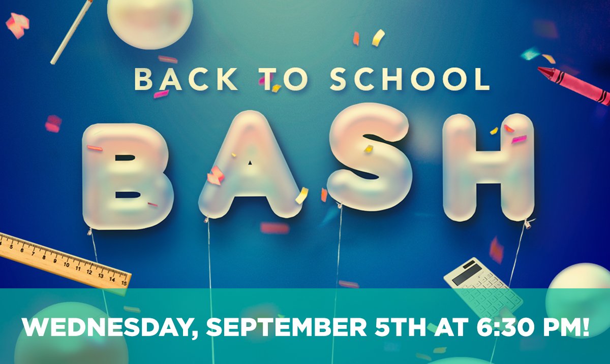 ValeStudents's tweet photo. Tomorrow night is our Back to School Bash at 6:30 PM! Come to hang out, eat some pizza, plays some games, race someone on the water slide and more! If you plan to get wet, bring your own towel! We'll also be saying goodbye to @malloryjenae and wishing her the best! #ValeStudents https://t.co/8IMlwS4tQc
