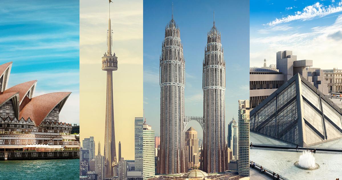 ¿Cómo se verían los edificios más emblemáticos del mundo con un estilo arquitectónico distinto? ¡Deja volar tu imaginación y anímate a conocerlos! bit.ly/2wM6aLi