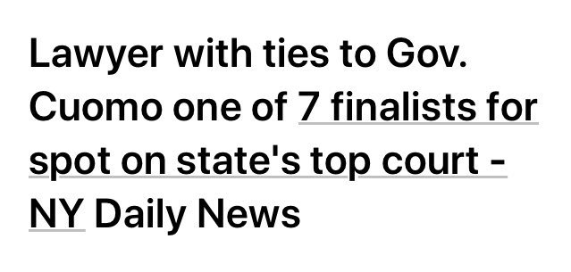 NicoleCorrado1's tweet image. BTW, look up these past articles on @NYGovCuomo more ahead...Lawyers with ties to Cuomo, 0 degrees of separation, federal &amp;amp; state.. #SimpsonThatcher Clinton Foundation lawyers, wife of federal 2d Circuit Judge...