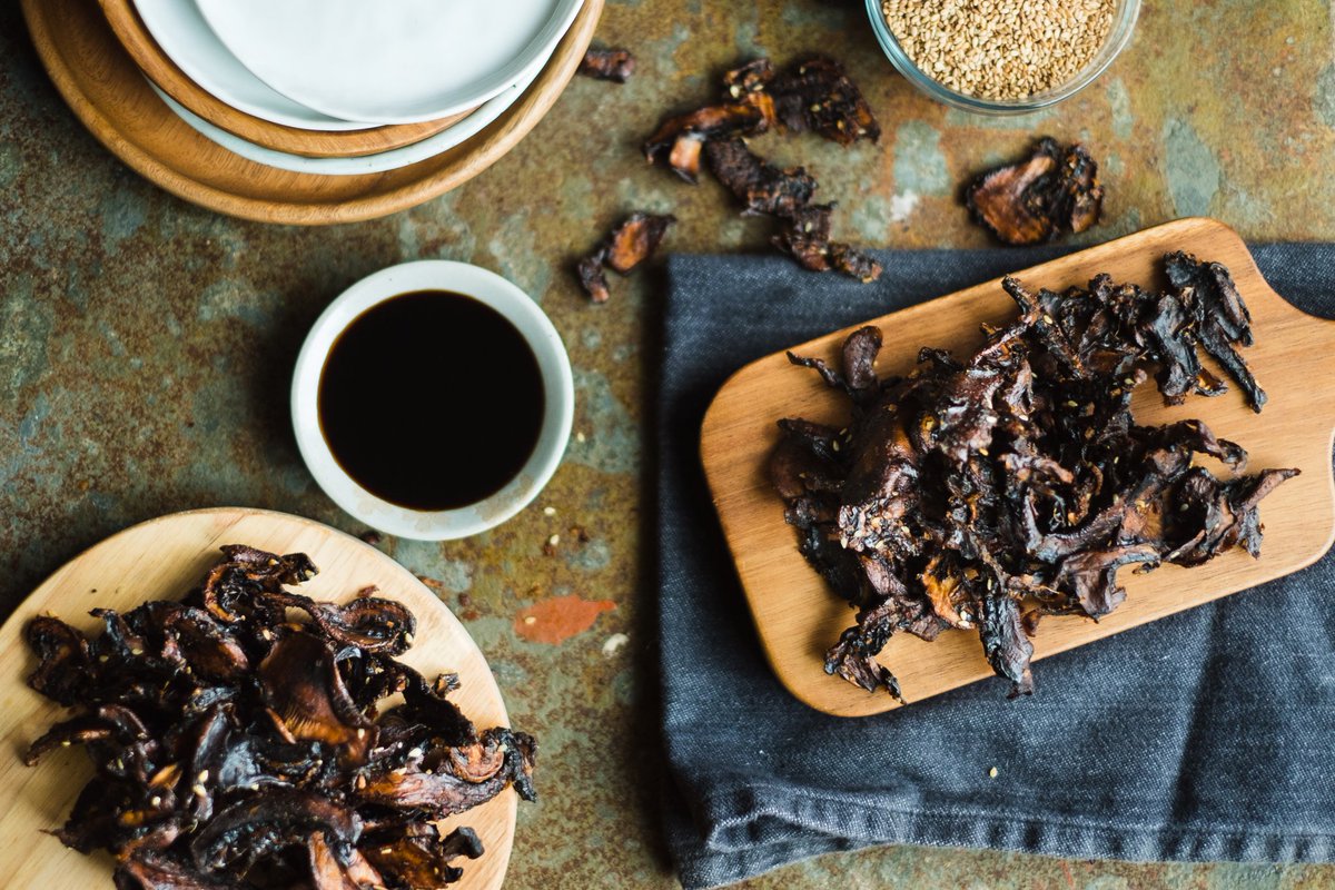 Crazy for Mushrooms?! Try our #SavoryWild Portabella #Jerky that comes in 3 #bold and #unique flavors! Sesame, Ginger &amp; Korean Chili, Roasted Garlic &amp; Black Pepper and Sweet Balsamic &amp; Golden Fig!