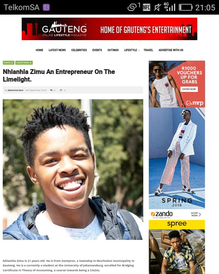 nhlanhlazimu97's tweet photo. Good evening. I'm excited to announce that I was featured on Gauteng Online Lifestyle  Magazine. Please
Check out link below to gain insight into the full article

https://t.co/5egHOgVFHh

Cc- @GLM_online @intriguetain https://t.co/KdgOI8SK9N