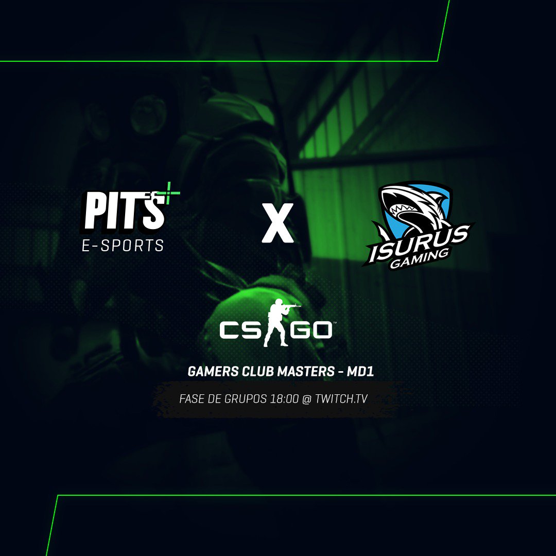 PITSeSports's tweet photo. Hoje começaremos o qualificatório para a @GamersClubBR Masters! 

Estamos no Grupo D, e a primeira partida será hoje ás 18:00 contra a @teamisurus!

🆚@teamisurus
⏰18:00
📺https://t.co/fOdqNtX2p7

#GOPITS https://t.co/BwHJbRbzT9