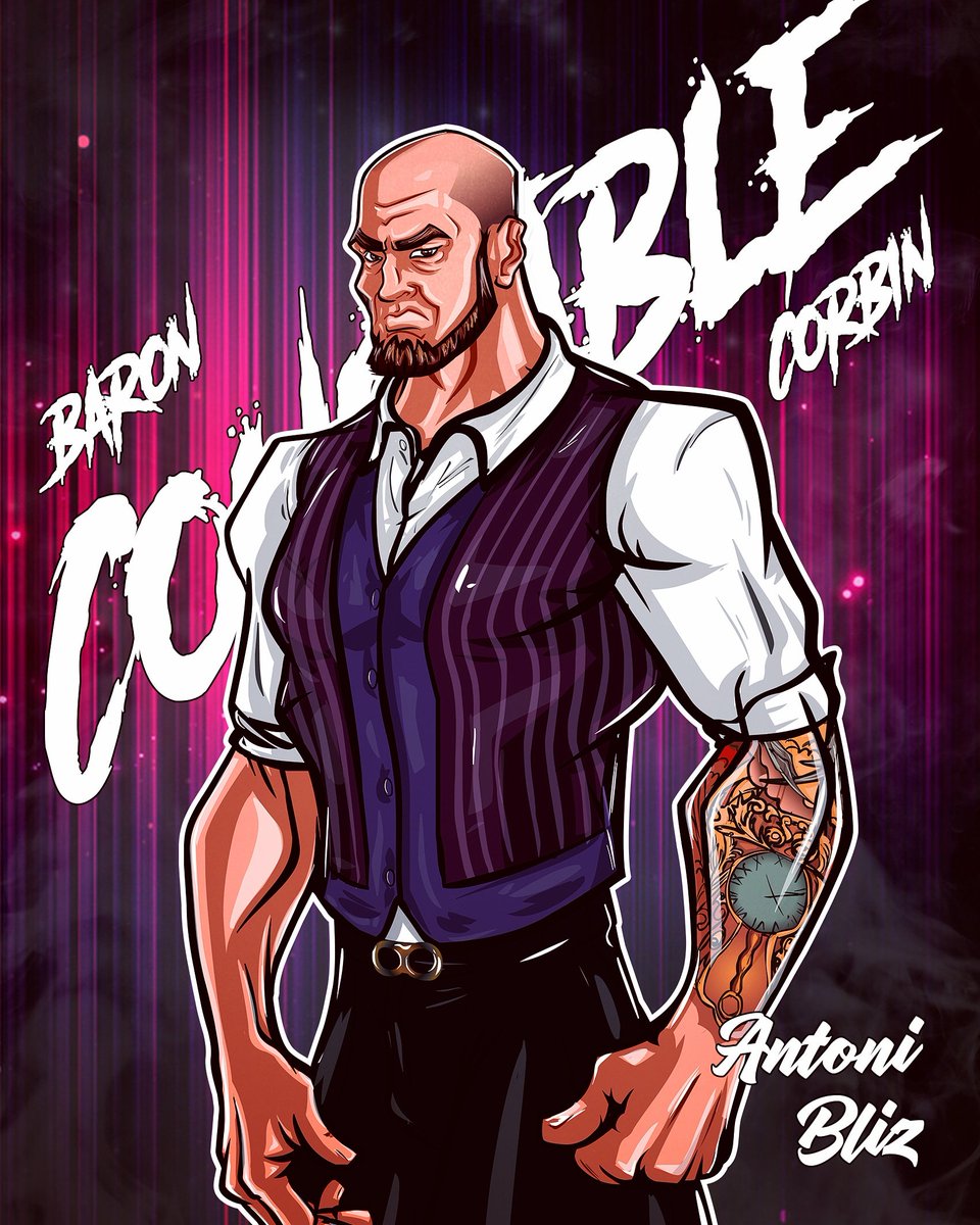 Antoni Bliz On Twitter Illustration Of Baron Corbin Baroncorbinwwe Baroncorbin Lonewolf Wwe Fanart Raw Wwe