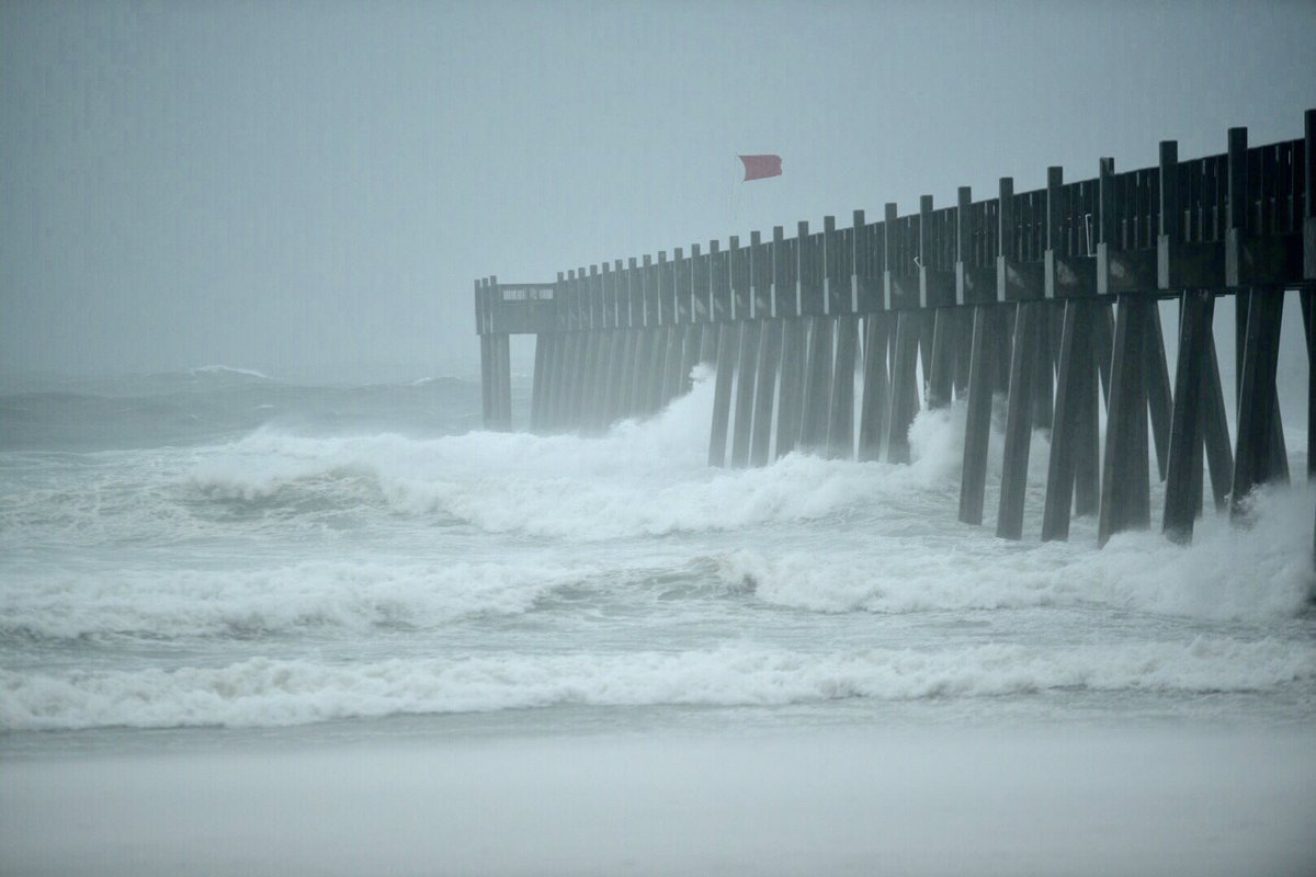 Tropical Storm Gordon doing his thing on Pensacola Beach this afternoon.