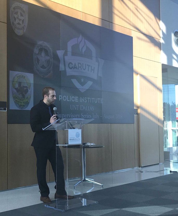 DallasPD's tweet photo. #DPDinReview Throughout their careers, Dallas Police officers attend the Caruth Police Institute to become better leaders and provide better service to our citizens. @CPIDallas teaches that leadership is about inspiring, learning, and creating. #LeadbyExample https://t.co/mqP5kEyHvk