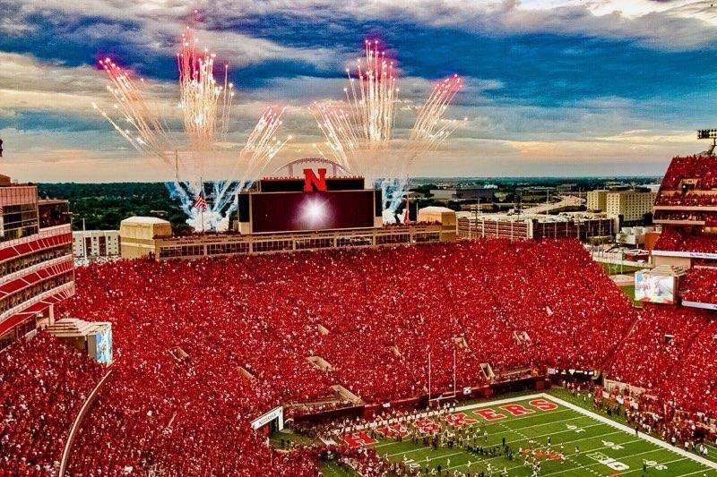 #huskers #universityofnebraska #football #pyro #jandmdisplays