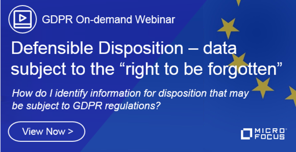 Dr_Proj's tweet photo. See how to identify both structured and unstructured #data for disposition that may be subject to #GDPR’s “right to be forgotten.” Learn more in @MicroFocusIMG's on-demand #InfoGov webinar.  https://t.co/zO1oRndvpE #TeamMicroFocus https://t.co/KJNij6nhRp