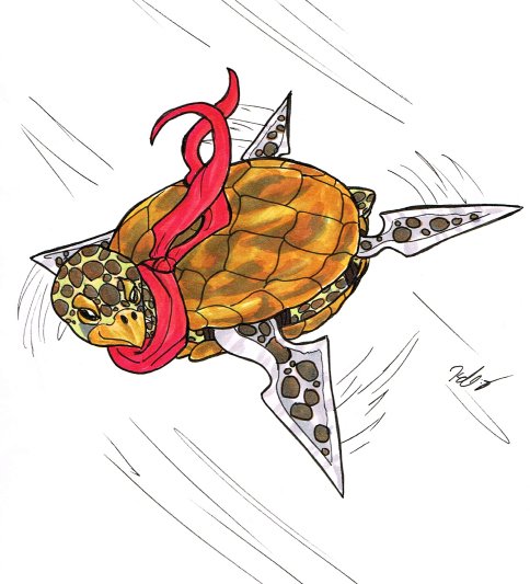 DrawingSpiffily's tweet photo. #Reptember Day 4 - Shurikame

I use to draw these all the time.  It's a green #seaturtle turned into a lethal throwing weapon of stealthy death.  Enjoy!

#shuriken #kame #turtle #reptile #copicmarkers https://t.co/ycC2JjEBkQ