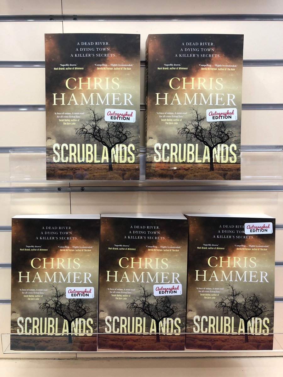 ClaremontBooks's tweet photo. Wow! A MASSIVE thank you to Chris Hammer for visiting the team at Dymocks Claremont!! We now have signed copies of 'Scrublands' in store :) @Dymocksbooks @AllenAndUnwin https://t.co/j0QsHtEZue
