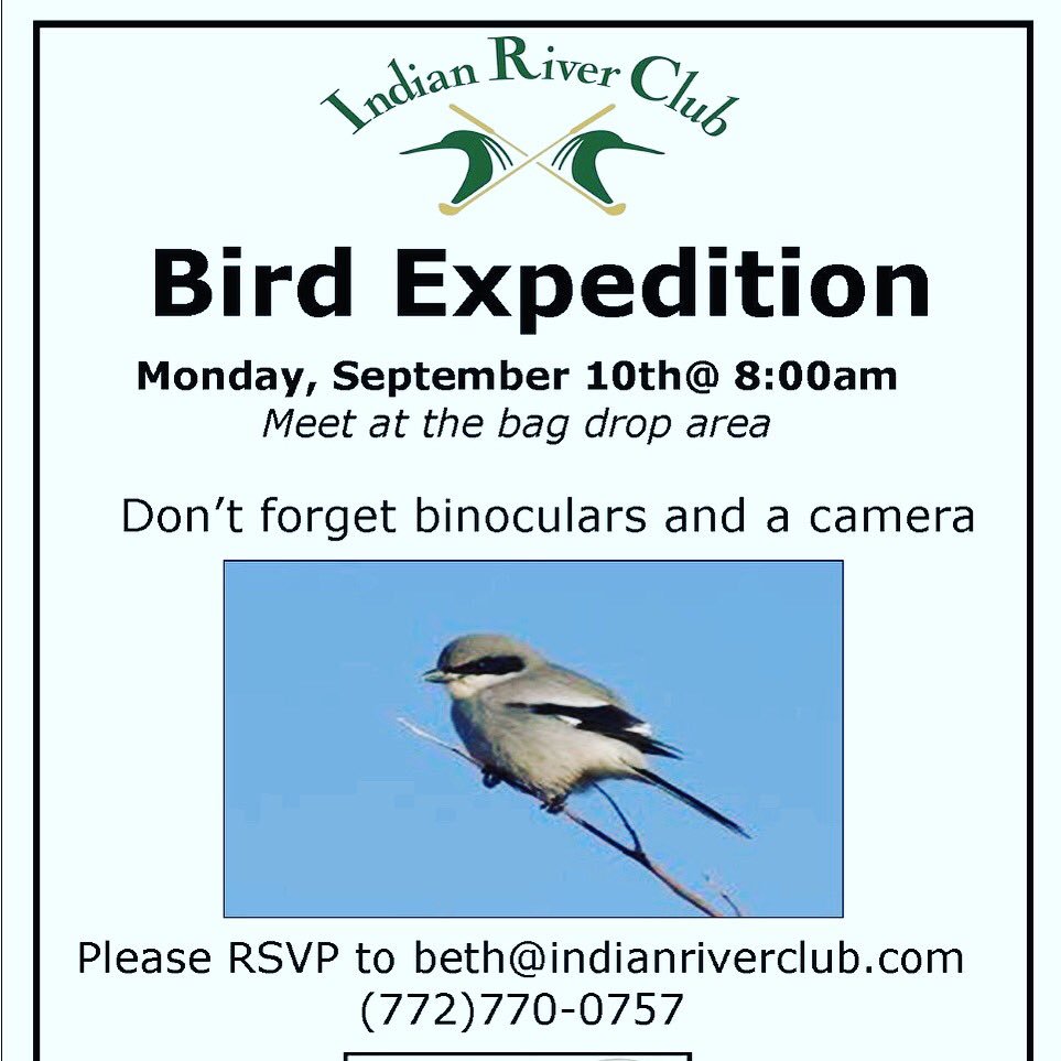 IndianRiverClub's tweet photo. Join us on Monday!
rsvp necessary https://t.co/6JkJ42adl6