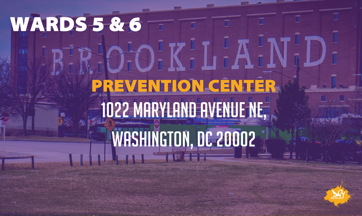drugfreedc's tweet photo. Do you live in Wards 5 or 6? Did you know that there's a prevention center near you to help you or a loved one combat addiction? Contact them to live a drug-free life! #DrugFreeDC @DCPCWards5and6 https://t.co/56NkFdZ4ME