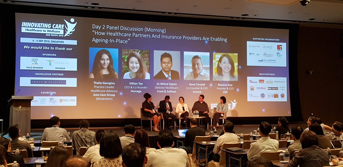 SGinnovhealth's tweet image. Innovating Care Asia Pacific 2018 conference Day 2 Panel - How Healthcare partners and Insurance Providers are enabling Ageing in Place. #healthcare #icap2018 #digtalhealth #digitalhospital #innovatingcare . innovatingcare-ap.com/icap-2018 .