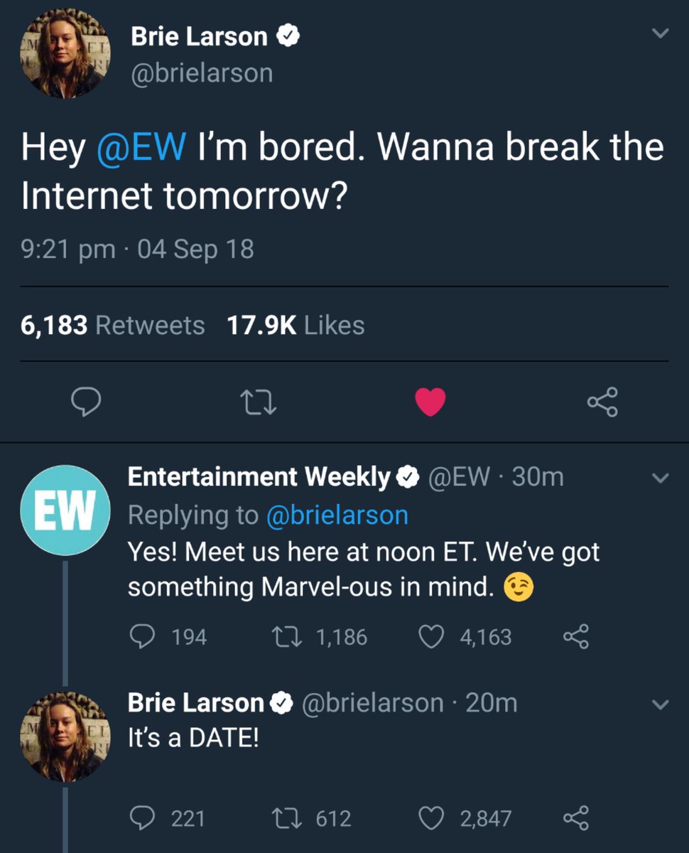 NoorElBahrain's tweet photo. Right.. ok alarm set. 
Twitter is also set to alert me if @brielarson @ew and @MarvelStudios tweets.

I am not missing ANYTHING! #BeyondHyped #CaptainMarvel https://t.co/8J87Fq9YFV