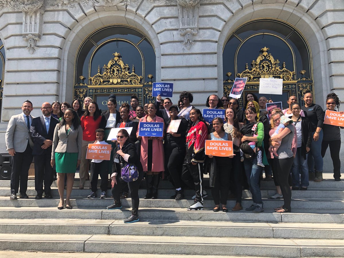 UCSFPTBI's tweet photo. Our call is not to have a healthy city on average- our call is to make sure those who need it most have what they need to thrive. Doulas make pregnancy healthier for parents and babies! We're so proud of our partners #ExpectingJustice @SF_DPH for their commitment #DoulasSaveLives https://t.co/t0DmkopG0Q